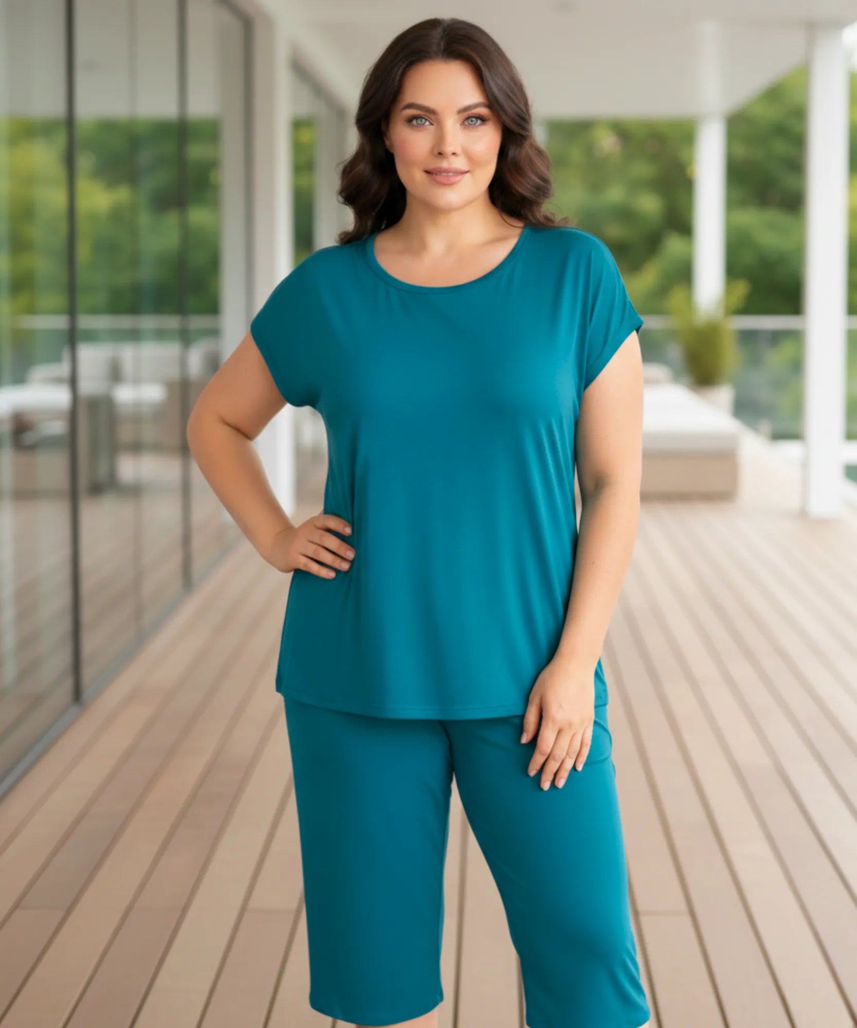 Comprar pijama feminino curto plus size conjunto blusa manga curta e bermuda em modal macio para dormir e casa barato ou em promoção