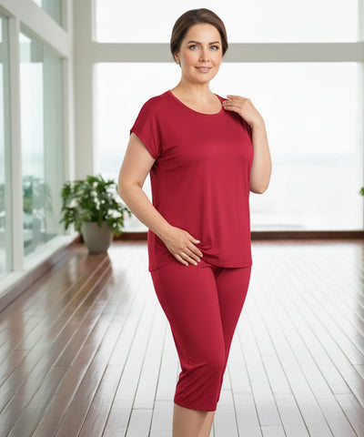 Comprar pijama feminino curto plus size conjunto blusa manga curta e bermuda em modal macio para dormir e casa barato ou em promoção