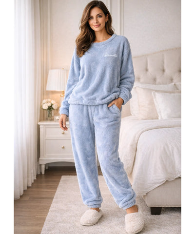 Pijama Feminino Inverno Fleece Conjunto Plush Macio Quentinho | Ivis