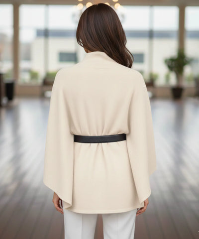 Comprar poncho feminino malha macia gola alta modelagem ampla aquecimento inverno elegante em promoção ZARA

