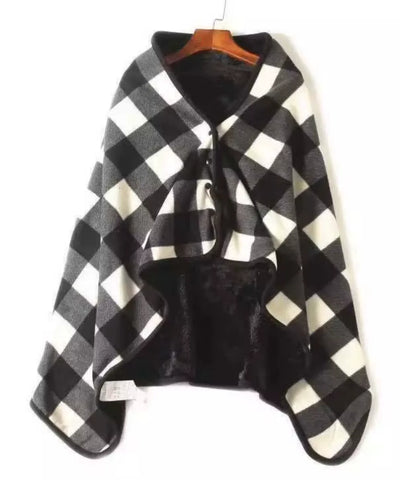 Poncho Feminino Inverno Xadrez Soft Macio | Lua