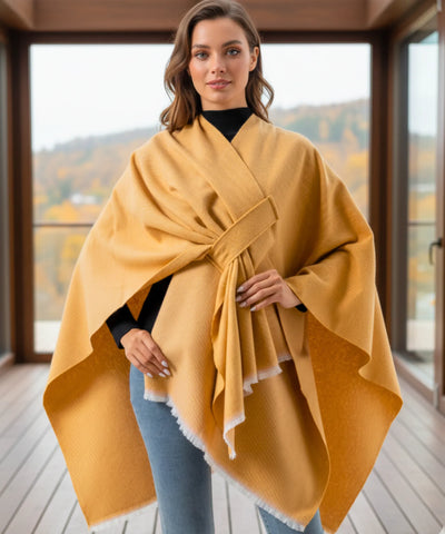 Poncho Feminino com Xale Inverno Versátil Elegante | Pinny