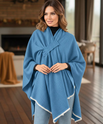 Poncho Feminino com Xale Inverno Versátil Elegante | Pinny