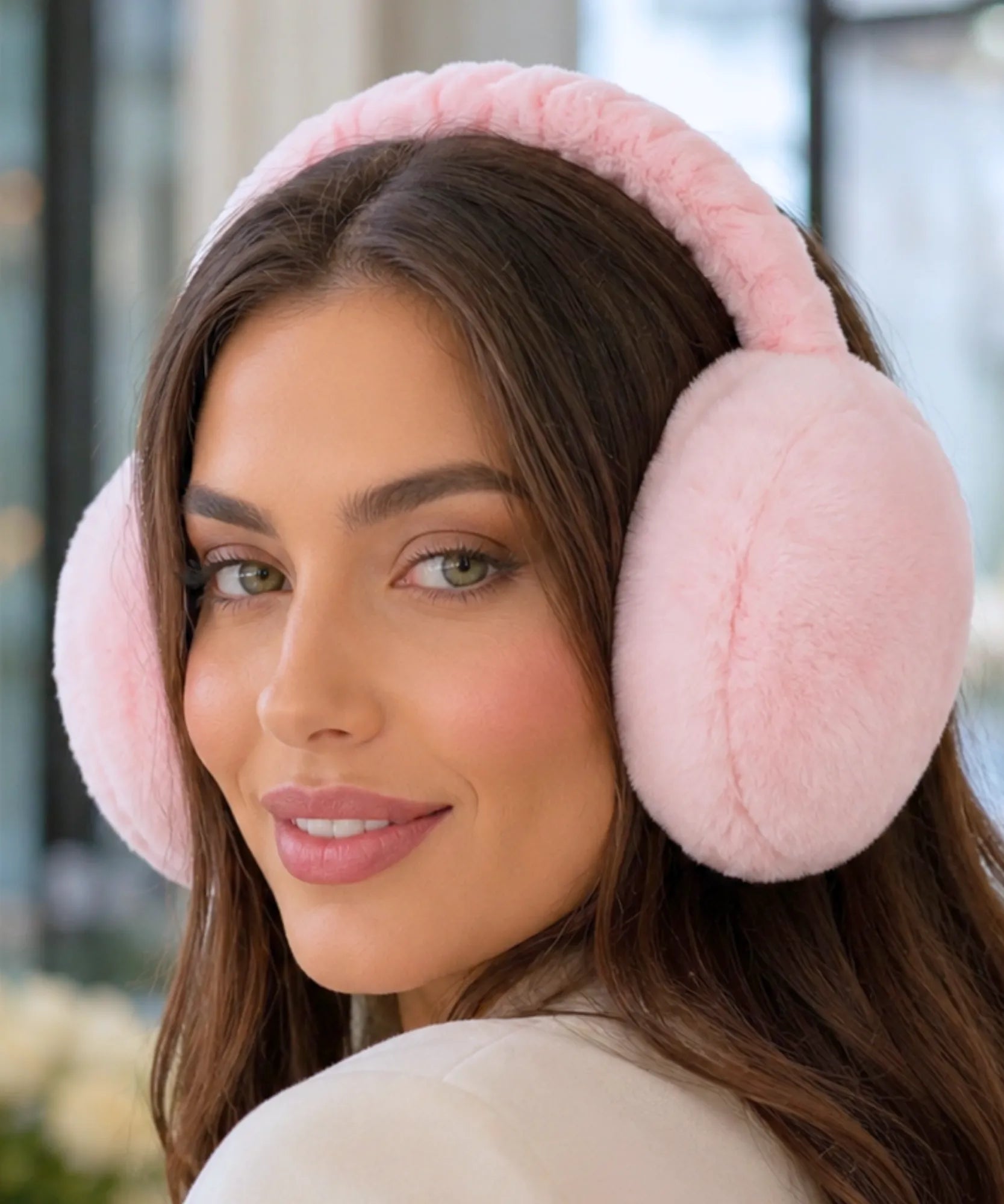 Comprar protetor de orelha frio pelúcia sintética felpuda macia dobrável várias cores inverno promoção ANELLIMN