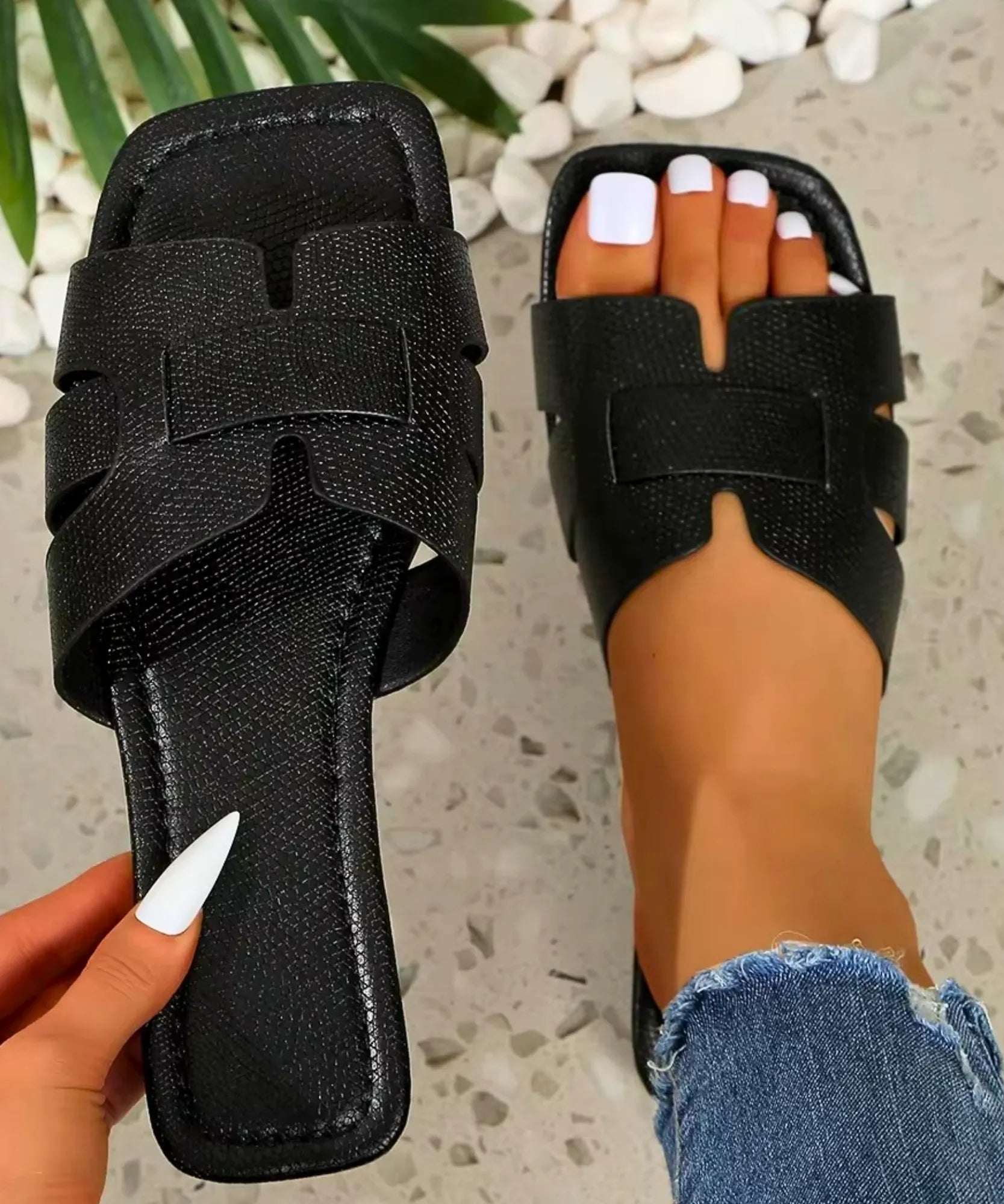 Comprar rasteirinha feminina slide tira larga confortável macia anatômica casual praia verão em promoção