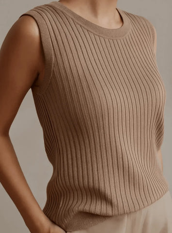 Comprar regata canelada feminina tricot básica confortável respirável trabalho academia casual barato promoção