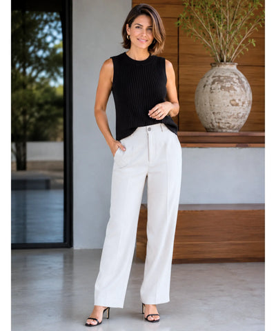 Comprar regata canelada feminina tricot básica preta corpo inteiro em promoção Anellimn