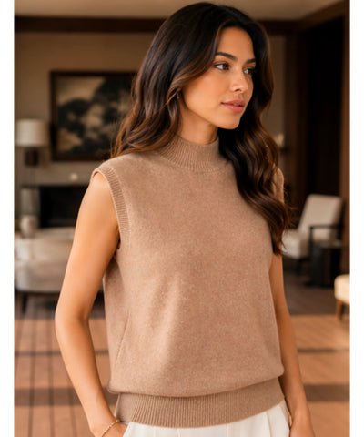 Comprar regata canelada feminina tricot lã 100% gola alta seamless em promoção ZARA