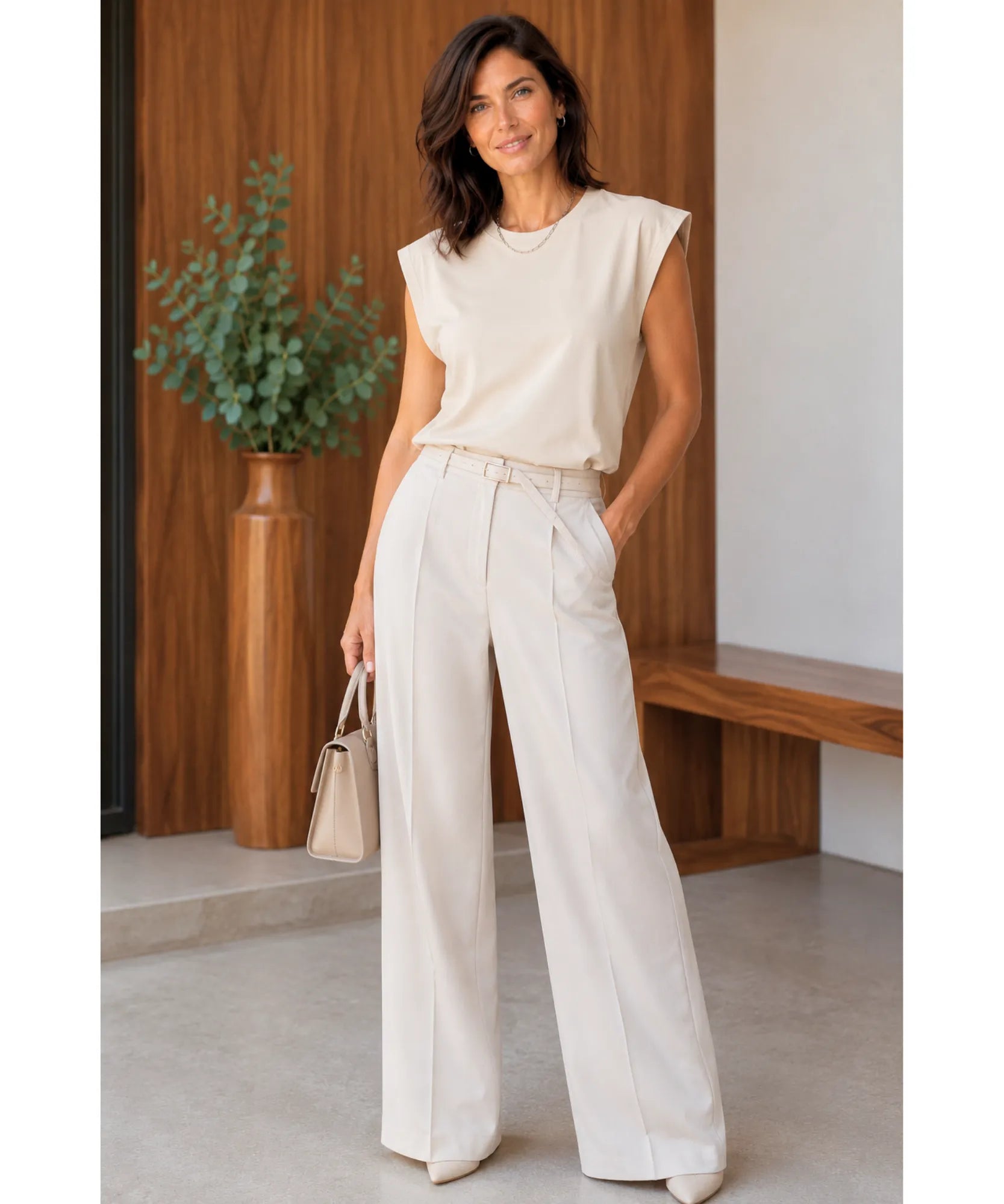 Comprar regata feminina slim algodão seda off white em promoção Anellimn