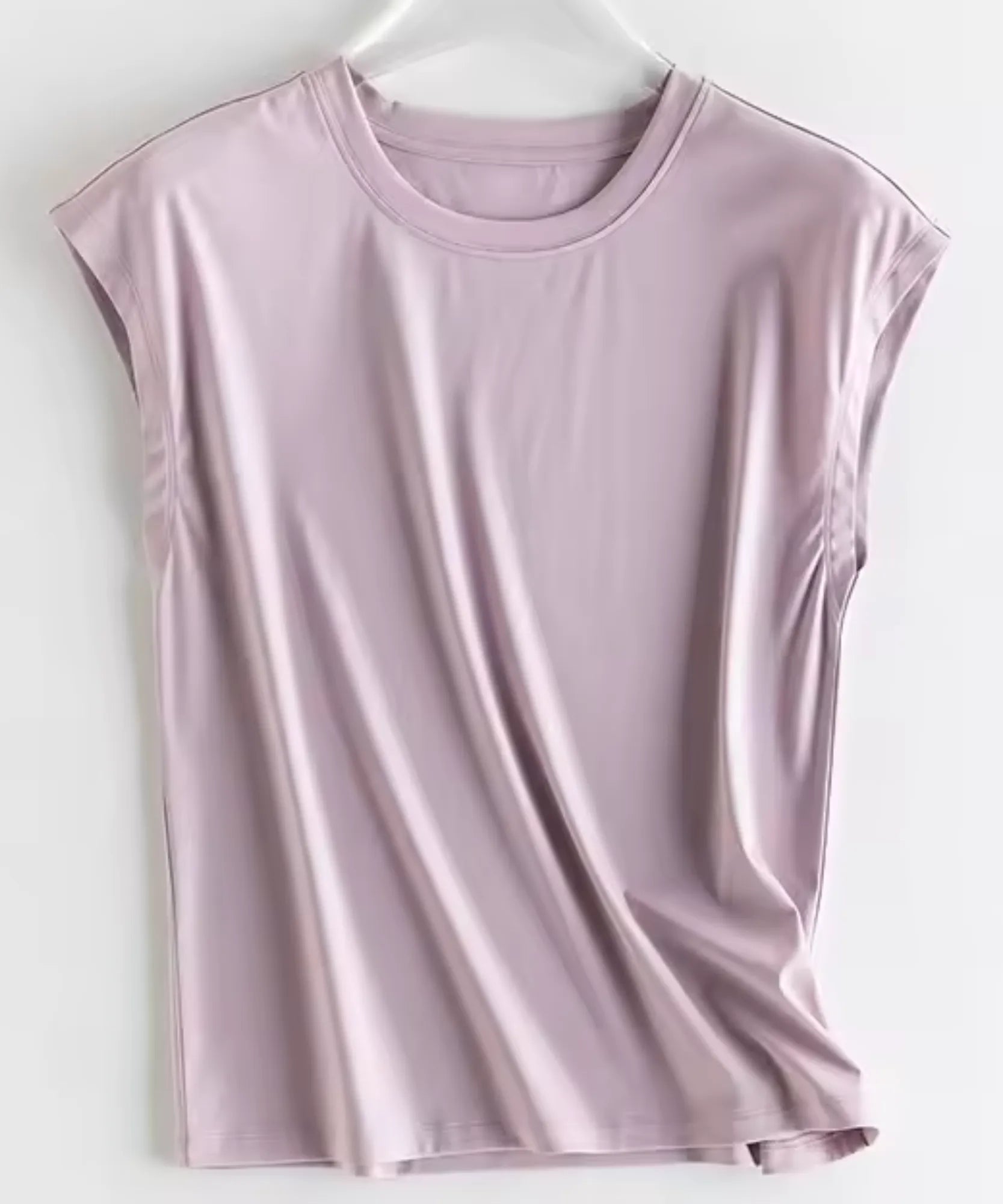 Comprar regata feminina slim algodão seda rosa em promoção Anellimn