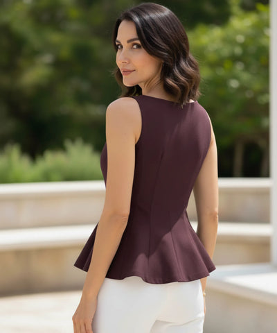 Regata Feminina Social Elegante Sofisticada Babado | Ahmya