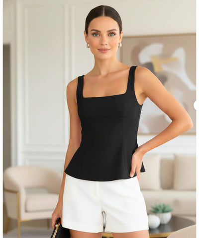 Regata Feminina Social com Laço Alfaiataria Premium | Moara