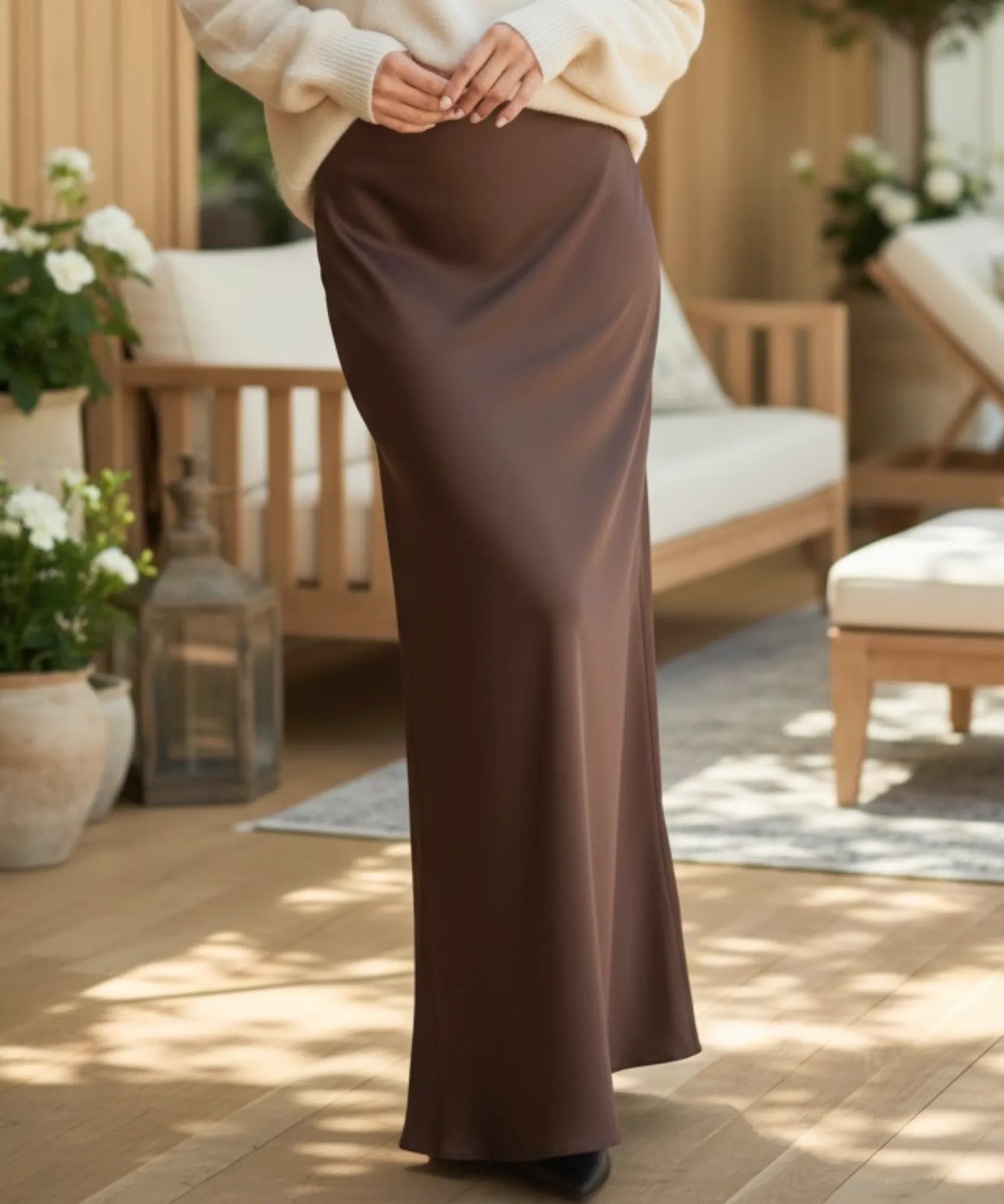 Comprar saia longa alfaiataria feminina justa social trabalho escritório elegante sofisticada barato promoção ZARA
