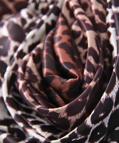 Saia Longa Animal Print Cetim Feminina Cintura Alta | Ariana