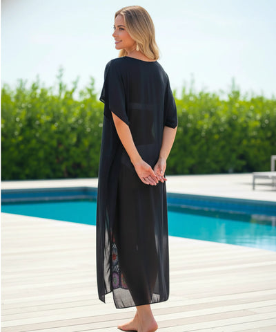 Saída de Praia Longa Crochê Colorido Floral Verão | Maily