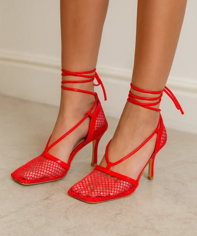  Comprar sandália feminina salto grosso amarração festa elegante barato promoção frete grátis ANELLIMN