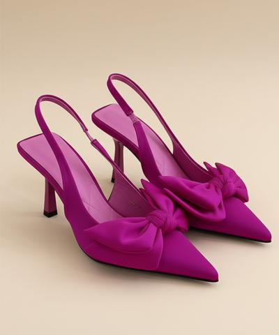 Comprar scarpin feminino chanel laço bico fino salto baixo confortável trabalho festa promoção barato