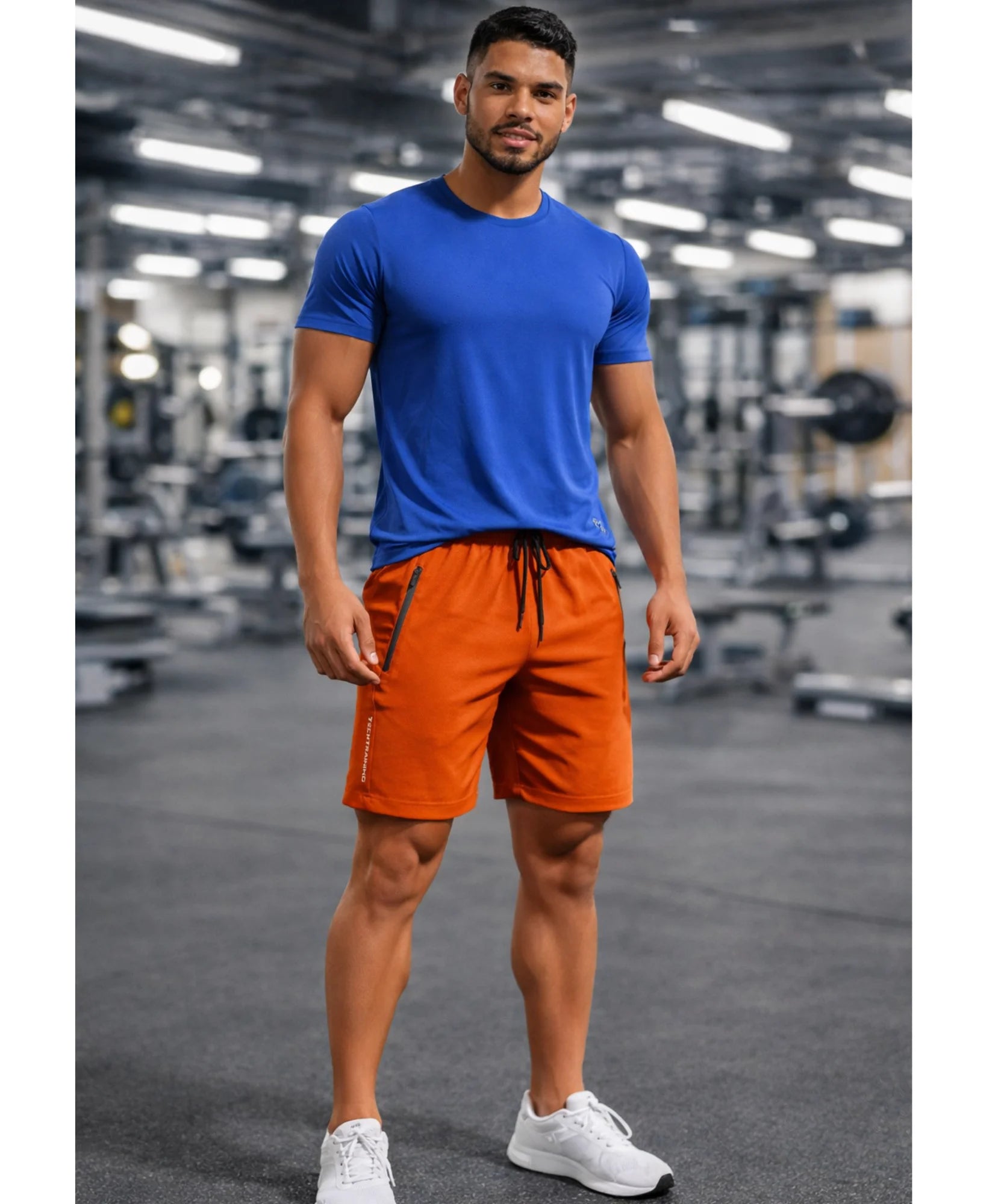 Comprar Short corrida masculino dry fit de alta performance com bolsos zíper, leve, respirável e ideal para treinos intensos e corrida ANELLIMN