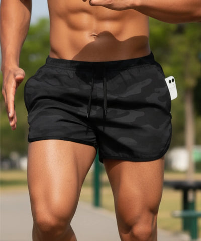 Comprar shorts corrida masculino dry fit bolso com zíper leve respirável academia barato ou em promoção