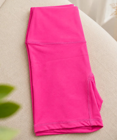 Comprar shorts fitness feminino cintura alta compressão suplex modelador para academia treino corrida barato ANELLIMN