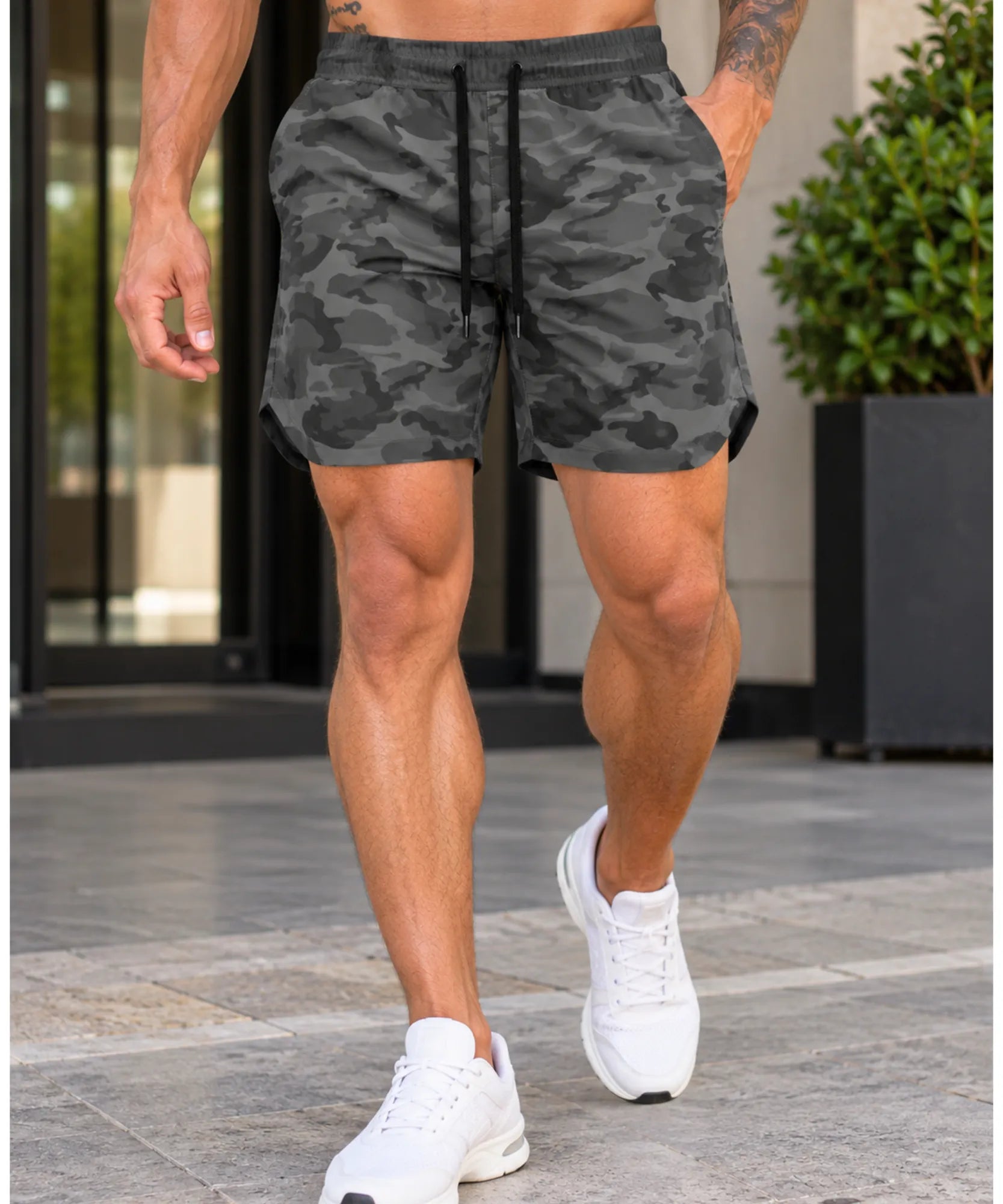 Comprar shorts masculino curto camuflado em promoção Anellimn