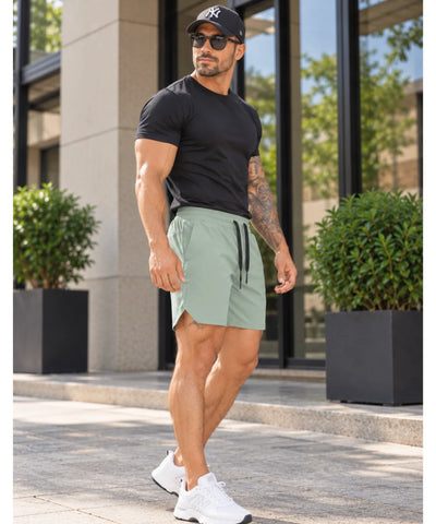 Comprar shorts masculino curto dry fit academia verde menta em promoção Anellimn