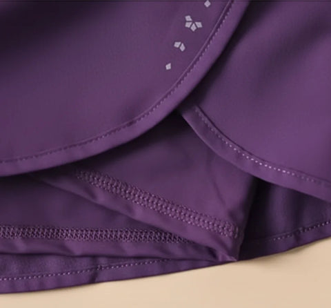  Comprar shorts saia feminino 2 em 1 com bolso cintura alta respirável para academia fitness e corrida barato ANELLIMN