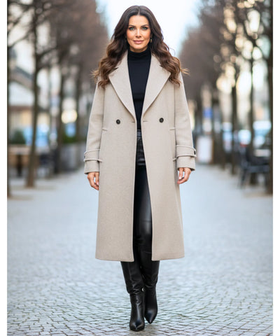 Comprar sobretudo feminino de lã batida com forro elegante corte reto para inverno urbano barato ZARA
