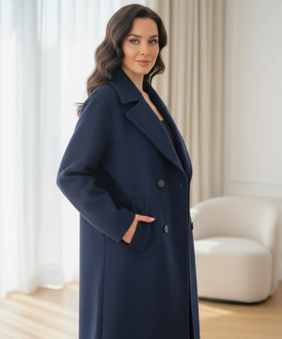 Sobretudo Feminino de Lã Batida com Corte Elegante | Lakarta