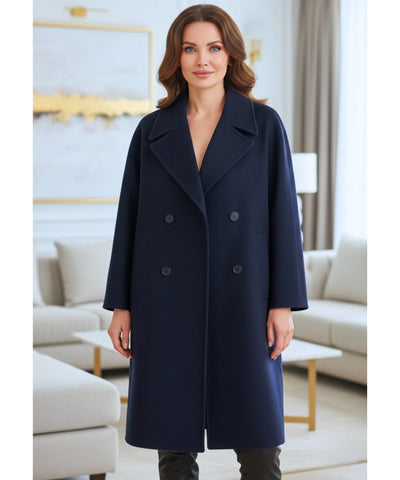 Sobretudo Feminino de Lã Batida com Corte Elegante | Lakarta