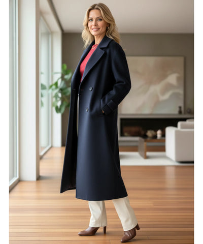 Sobretudo Feminino de Lã Batida com Corte Elegante | Lakarta