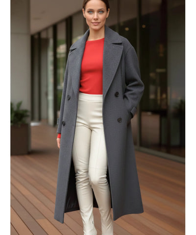 Sobretudo Feminino de Lã Batida com Corte Elegante | Lakarta