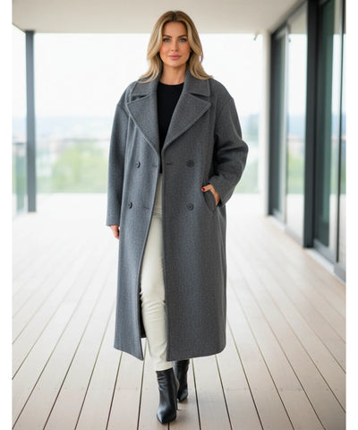 Sobretudo Feminino de Lã Batida com Corte Elegante | Lakarta