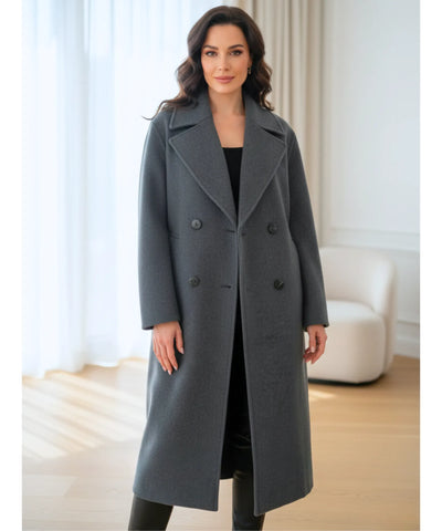 Sobretudo Feminino de Lã Batida com Corte Elegante | Lakarta