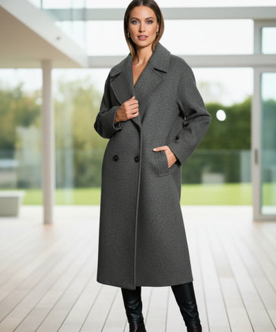 Sobretudo Feminino de Lã Batida com Corte Elegante | Lakarta