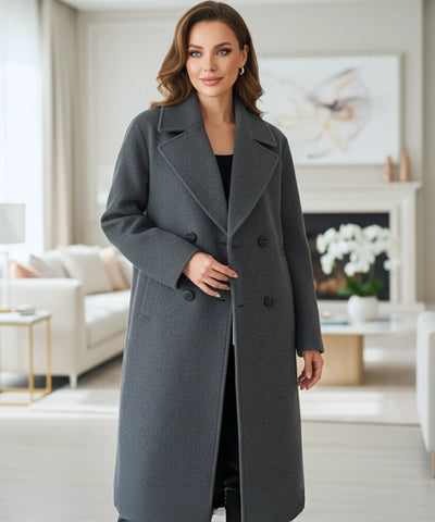 Sobretudo Feminino de Lã Batida com Corte Elegante | Lakarta