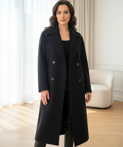 Sobretudo Feminino de Lã Batida com Corte Elegante | Lakarta