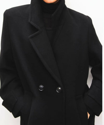 Sobretudo Feminino de Lã Batida com Corte Elegante | Lakarta