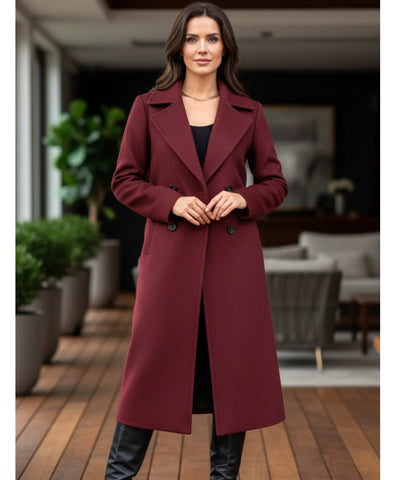 Sobretudo Feminino de Lã Batida com Corte Elegante | Lakarta