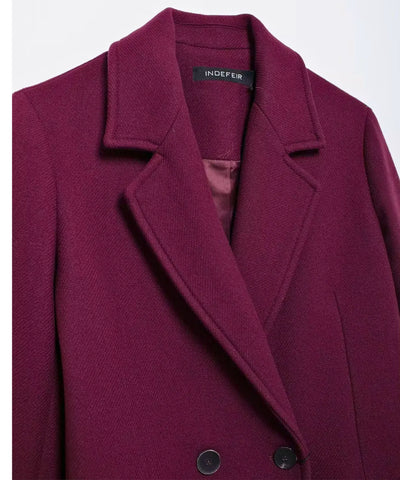 Sobretudo Feminino Longo de Lã Batida com Corte Clássico | Emma