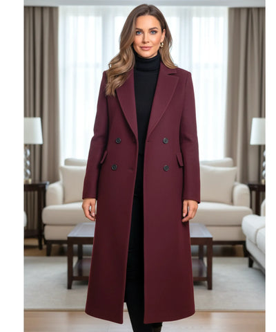 Sobretudo Feminino Longo de Lã Batida com Corte Clássico | Emma