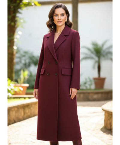 Sobretudo Feminino Longo de Lã Batida com Corte Clássico | Emma