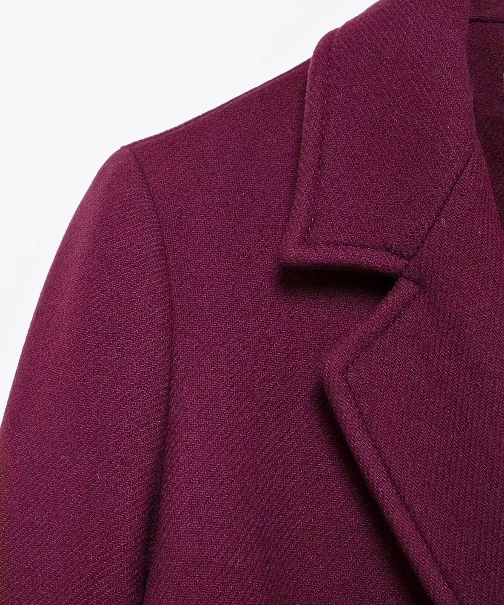 Comprar sobretudo feminino longo de lã batida com corte estruturado e botões duplos elegante para inverno sofisticado em promoção ANELLIMN