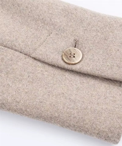 Sobretudo Feminino de Lã com Gola de Pelo Luxuosa | Parker