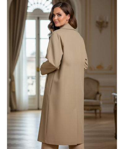 Comprar sobretudo feminino longo impermeável com forro xadrez e corte reto elegante para looks urbanos e dias de chuva com sofisticação barato ZARA
