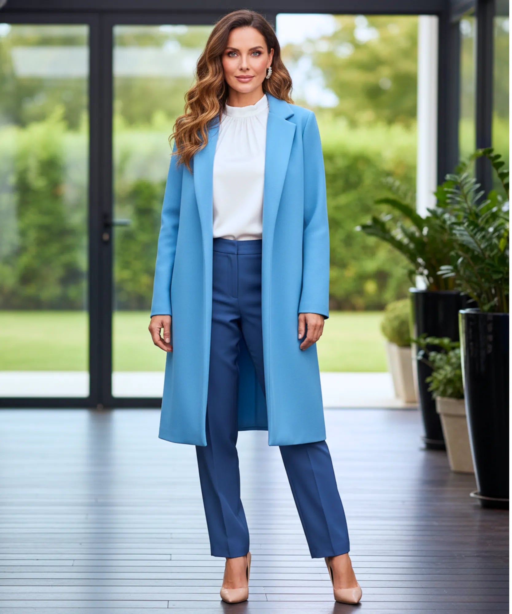 Comprar sobretudo feminino longo de lã batida elegante com corte estruturado para looks urbanos sofisticados e inverno ZARA