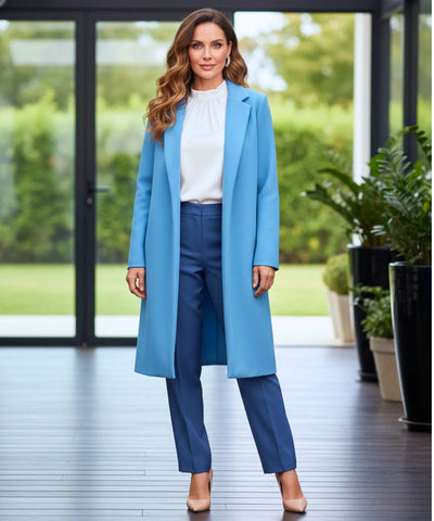 Comprar sobretudo feminino longo de lã batida elegante com corte estruturado para looks urbanos sofisticados e inverno ZARA