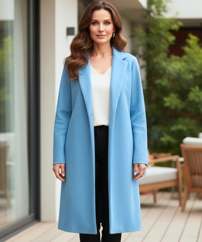 Comprar sobretudo feminino longo de lã batida elegante com corte estruturado para looks urbanos sofisticados e inverno ZARA