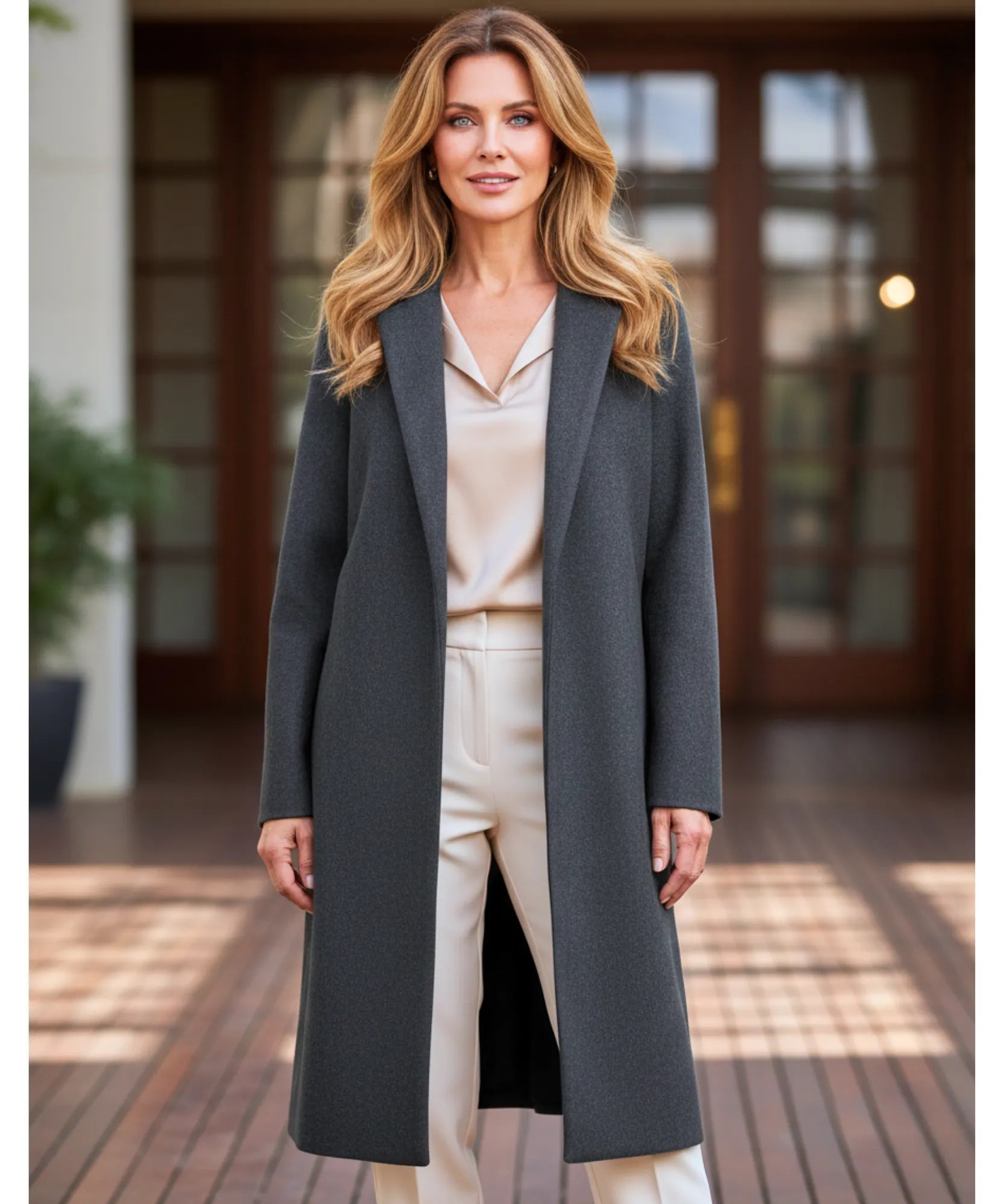 Comprar sobretudo feminino longo de lã batida elegante com corte estruturado para looks urbanos sofisticados e inverno ZARA