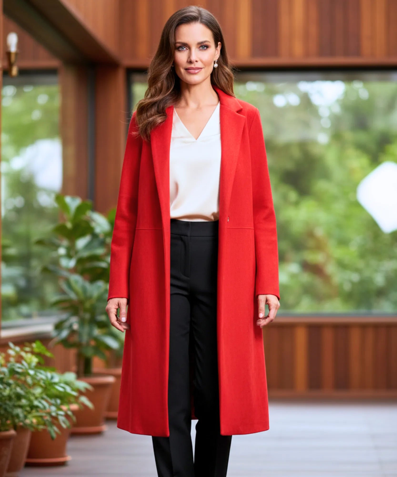 Comprar sobretudo feminino longo de lã batida elegante com corte estruturado para looks urbanos sofisticados e inverno ZARA